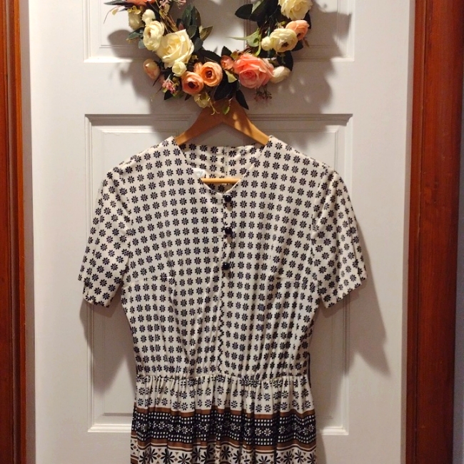 Vintage 60s Fit & Flare Floral Dress